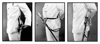 Image of properly wearing the sword