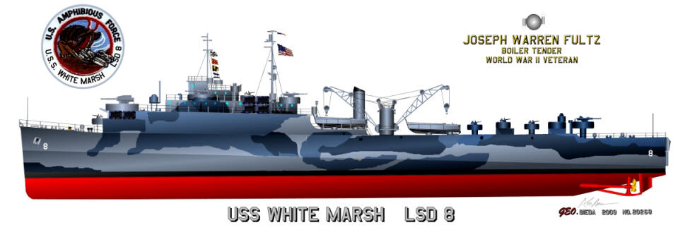 USN Navy Naval Ship Photo Print USS Olmstead APA 188